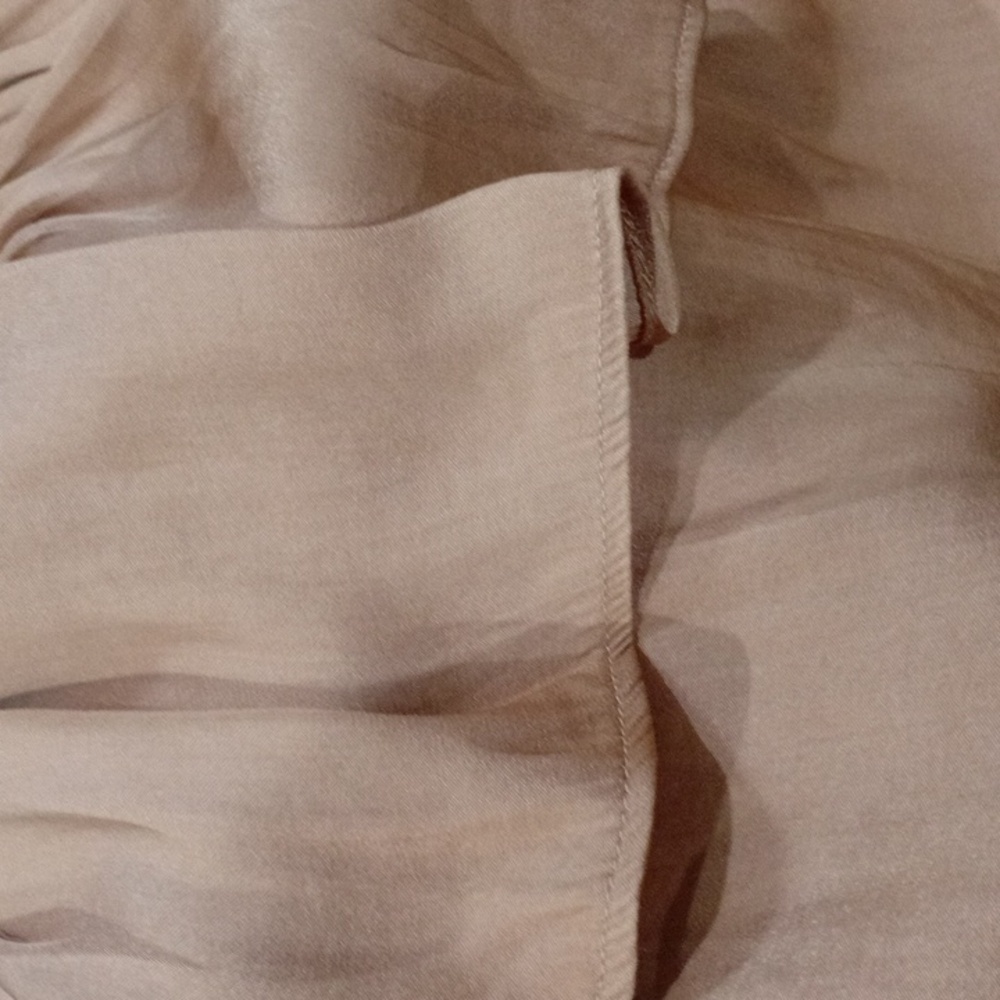 The Drop “Miriam” Feminine Ruffle Blouse – Camel | New With Tags - Picture 5 of 9